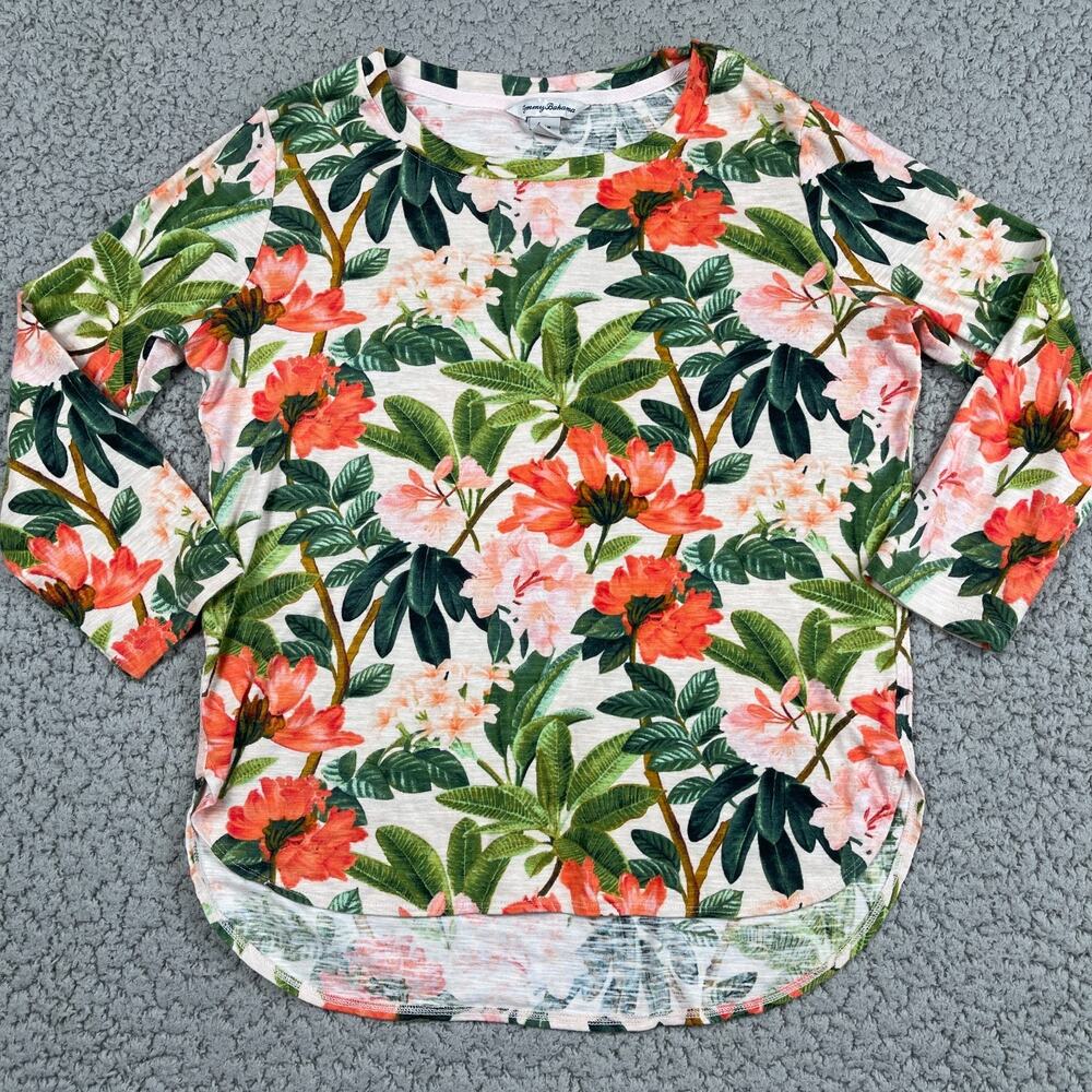 Tommy Bahama Ashby Isles Faraway Blooms Knit Top SW221626 Light Heavenly - S